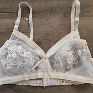 POL White Lace Bralette